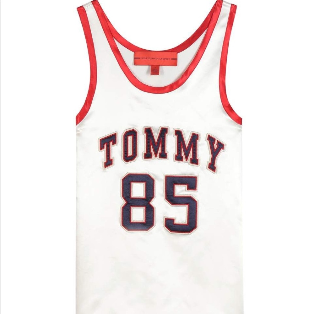 HILFIGER COLLECTION SATIN BASKETBALL JERSEY